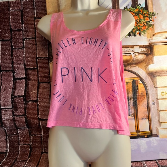 PINK Victoria's Secret Bright Pink Tank Top - Picture 1 of 2